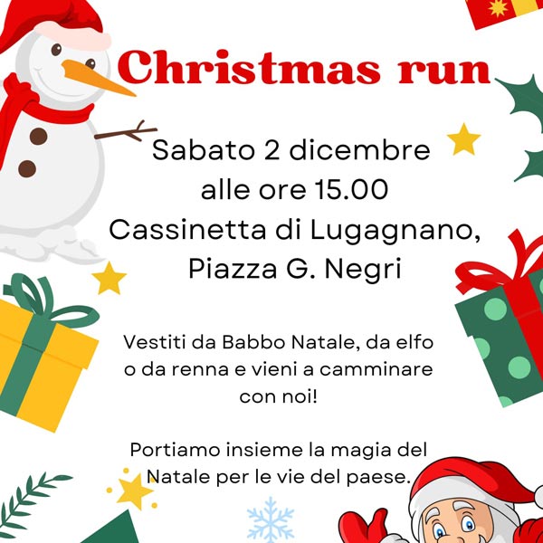 Christmas Run a Cassinetta per sostenere l’Hospice